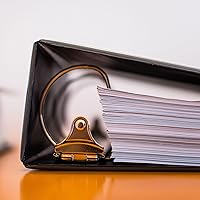 Vista 4 de Paquete de 12 carpetas de 3 anillos de 2.5 pulgadas con anillos D de ángulo de bloqueo, carpetas de almacenamiento profesionales de gran resistencia