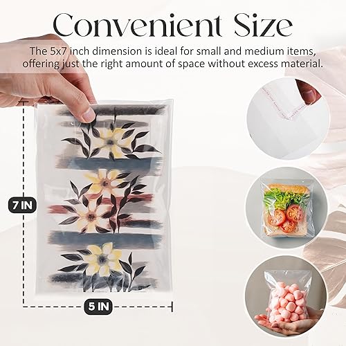 Miniatura 2 de Shop4Mailers 5 x 7 bolsas de celofán transparente resellables sobres autosellables, 1,2 mil (paquete de 500)