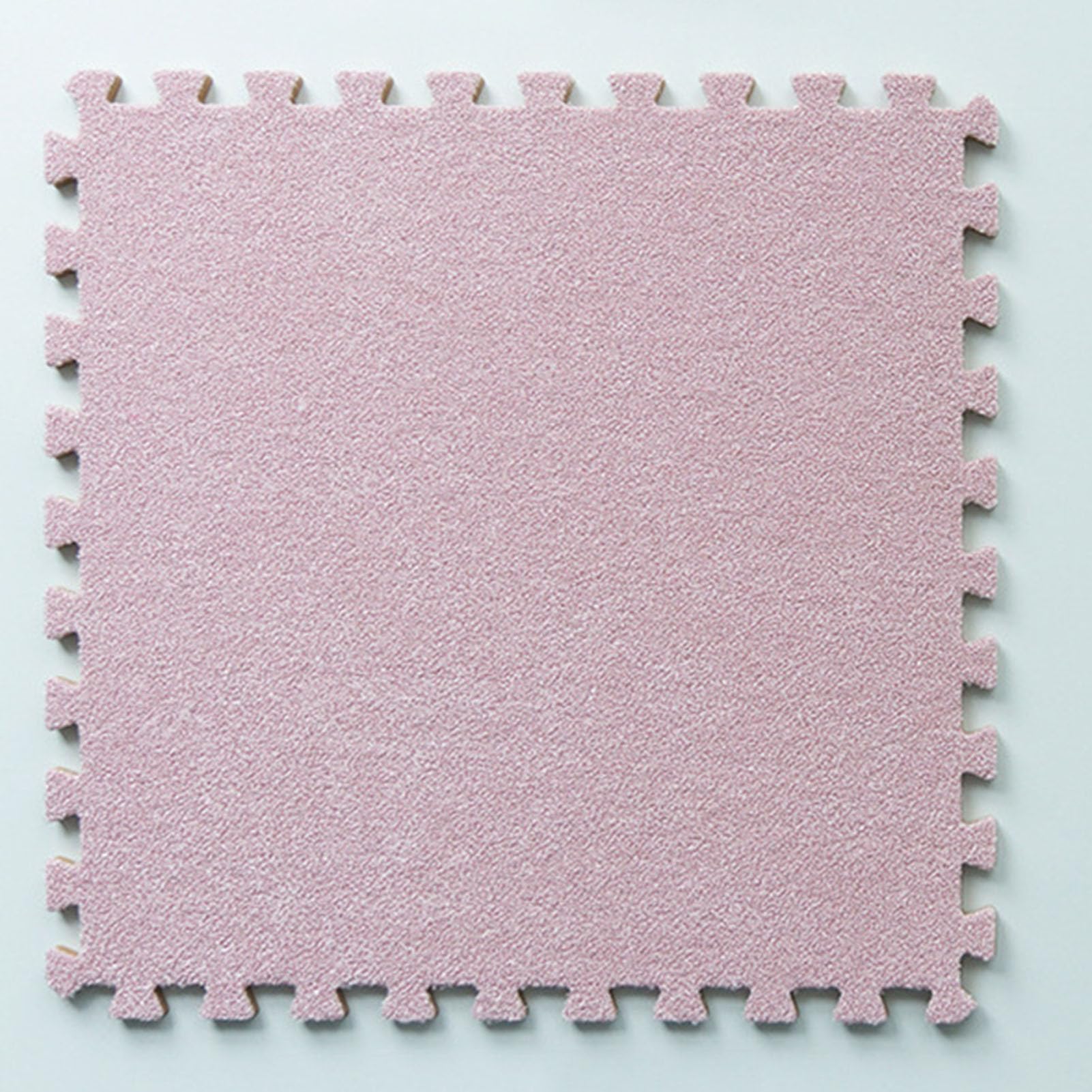 Splice Interlocking Carpet 9 Pezzi Tappetini Puzzle in Schiuma Corti, Tappeti in Piastrelle di Schiuma Interbloccanti Morbidi e Antiscivolo, Tappeti per Interni in Schium,Pink-One Size
