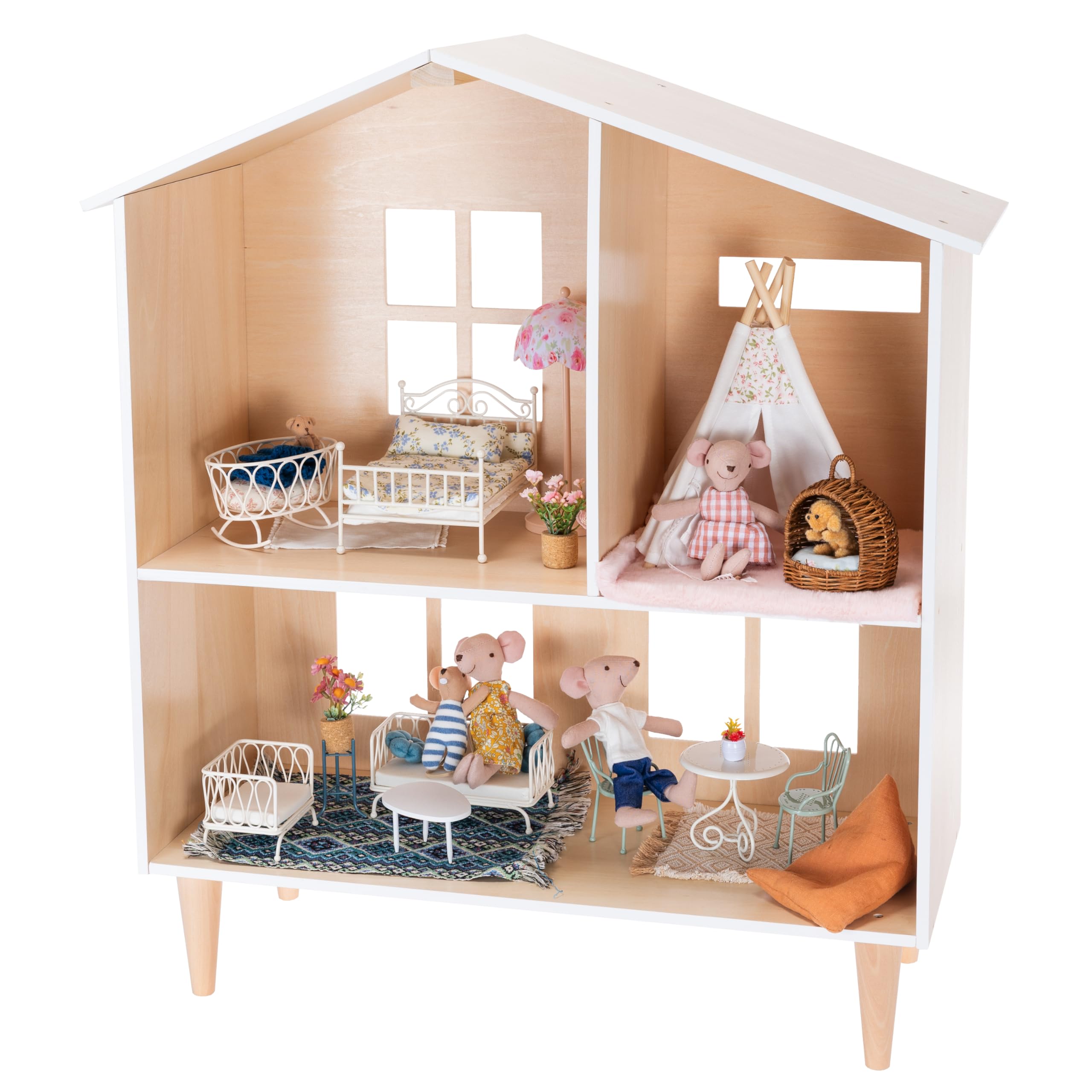 Amazon.com: Fat Brain Toys Funky Mice Doll House - Whiskerwood