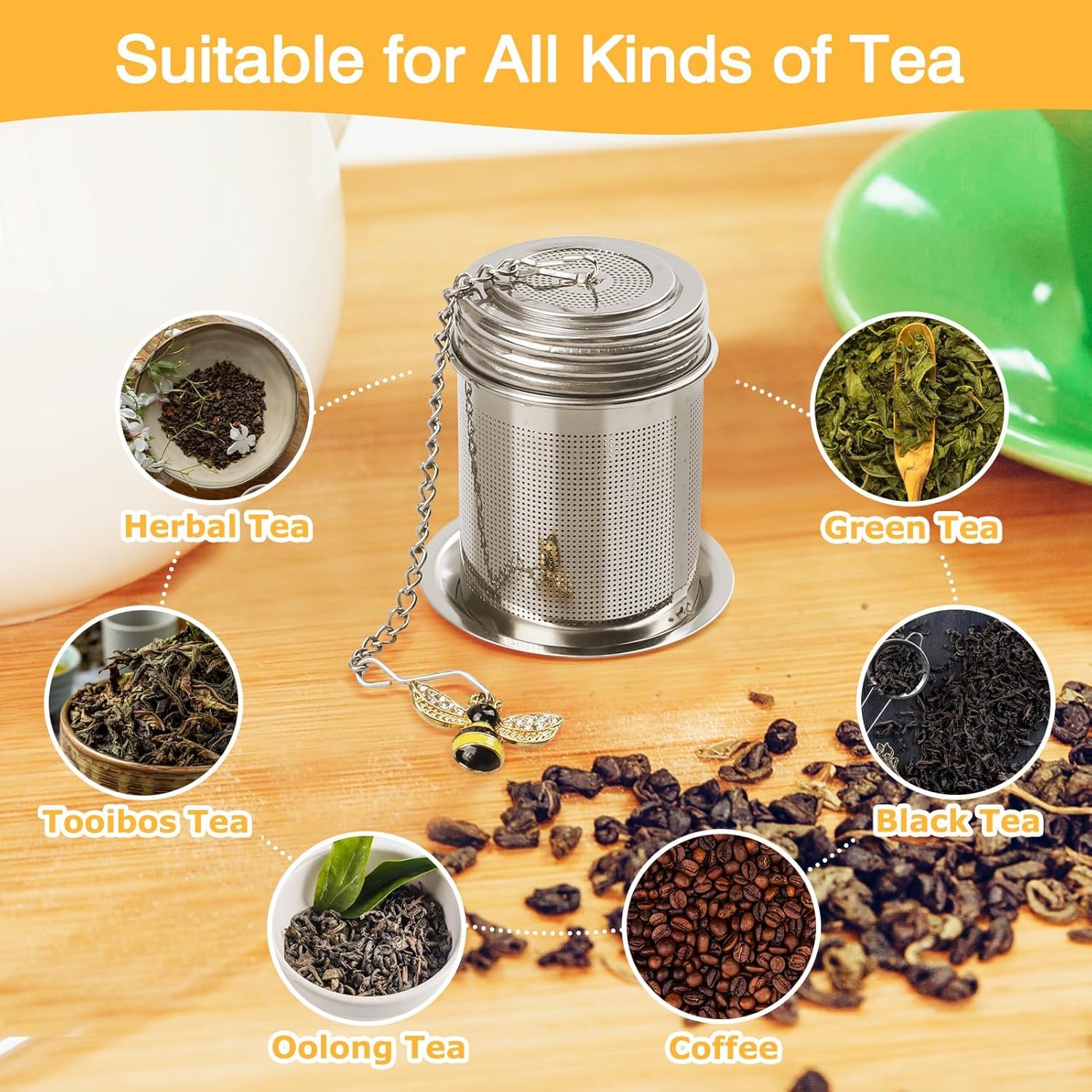 2 Infusori Per Tè In Acciaio Inossidabile 304 | Filtro Per Tisane Con Cucchiaio | Per Teiere E Tazze - Foto 11