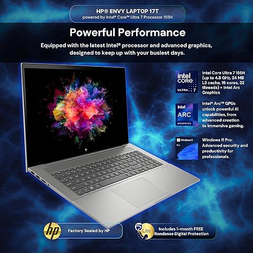 Miniatura 4 de HP Envy 17T 2021, i7-1165G7 11 generación Quad Core, 16GB RAM, 512GB NVMe SSD, 17.3" FHD 1080p Touch, Thunderbolt 4, Win 11 Pro, WiFi 6, altavoces