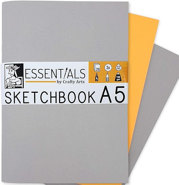 Essentials Softback Sketchbook A5 Pack of 3