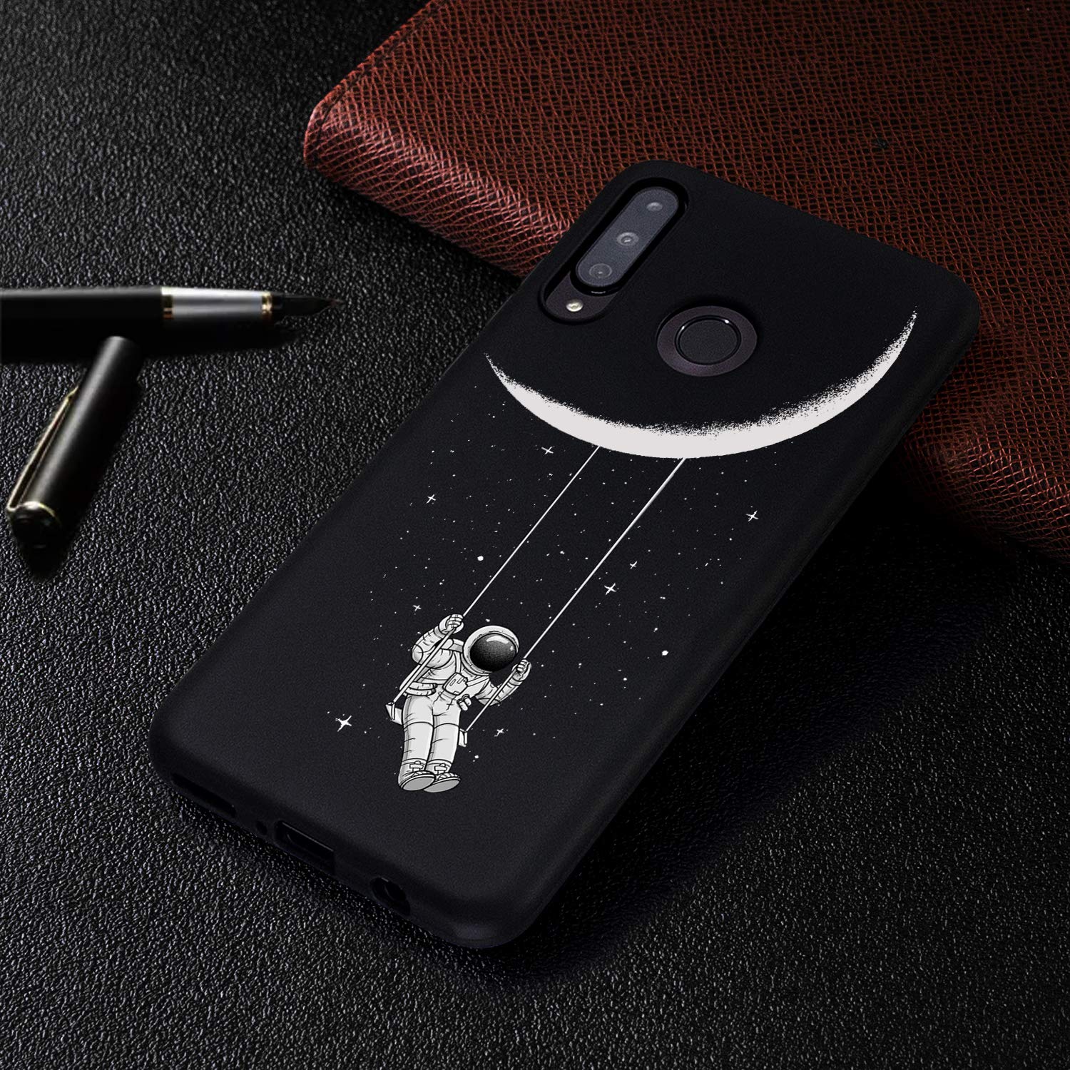 HopMore Nero Cover per Huawei P30 PRO Silicone Morbido Custodia Disegni