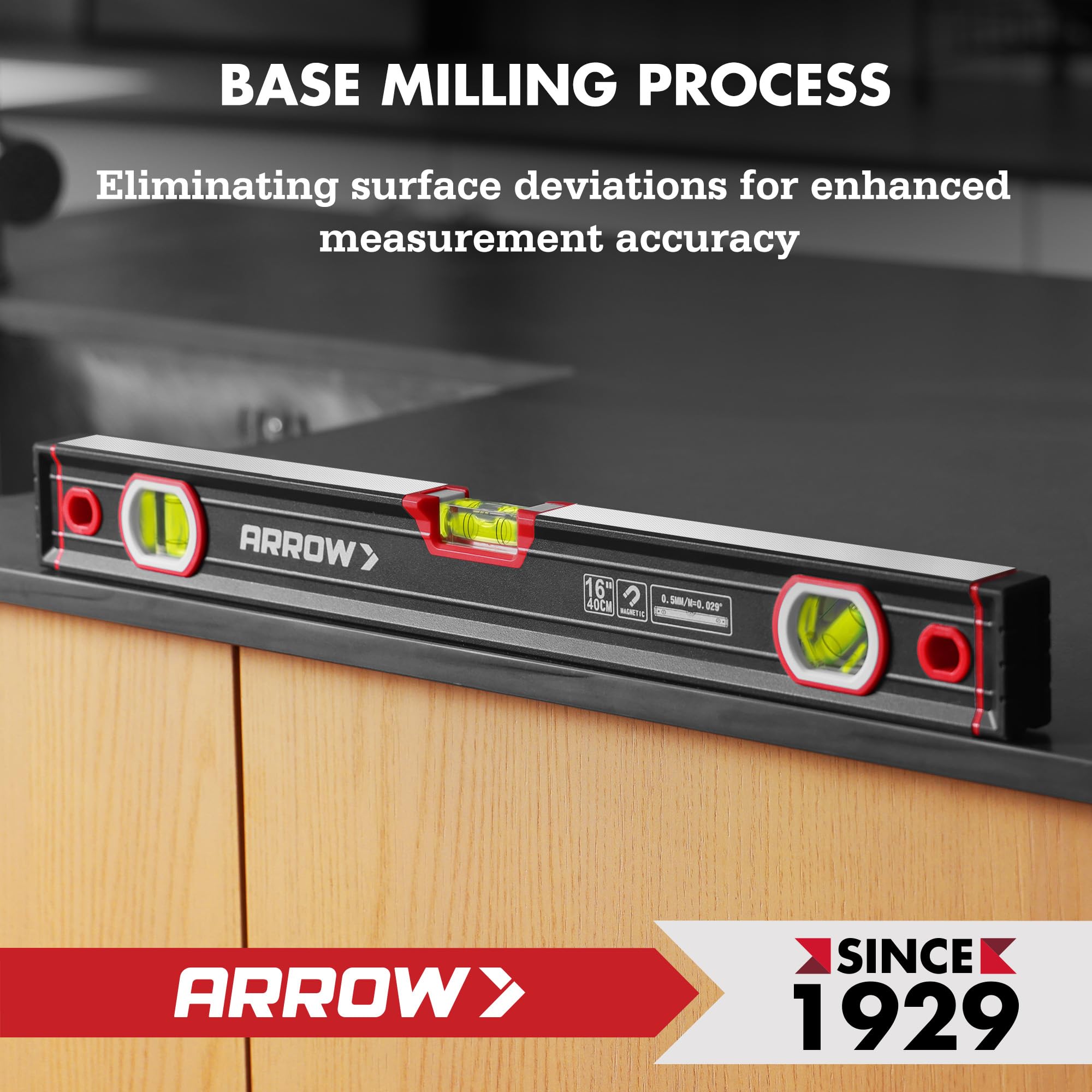 Arrow 16" Magnetic Level - Construction Tool -7