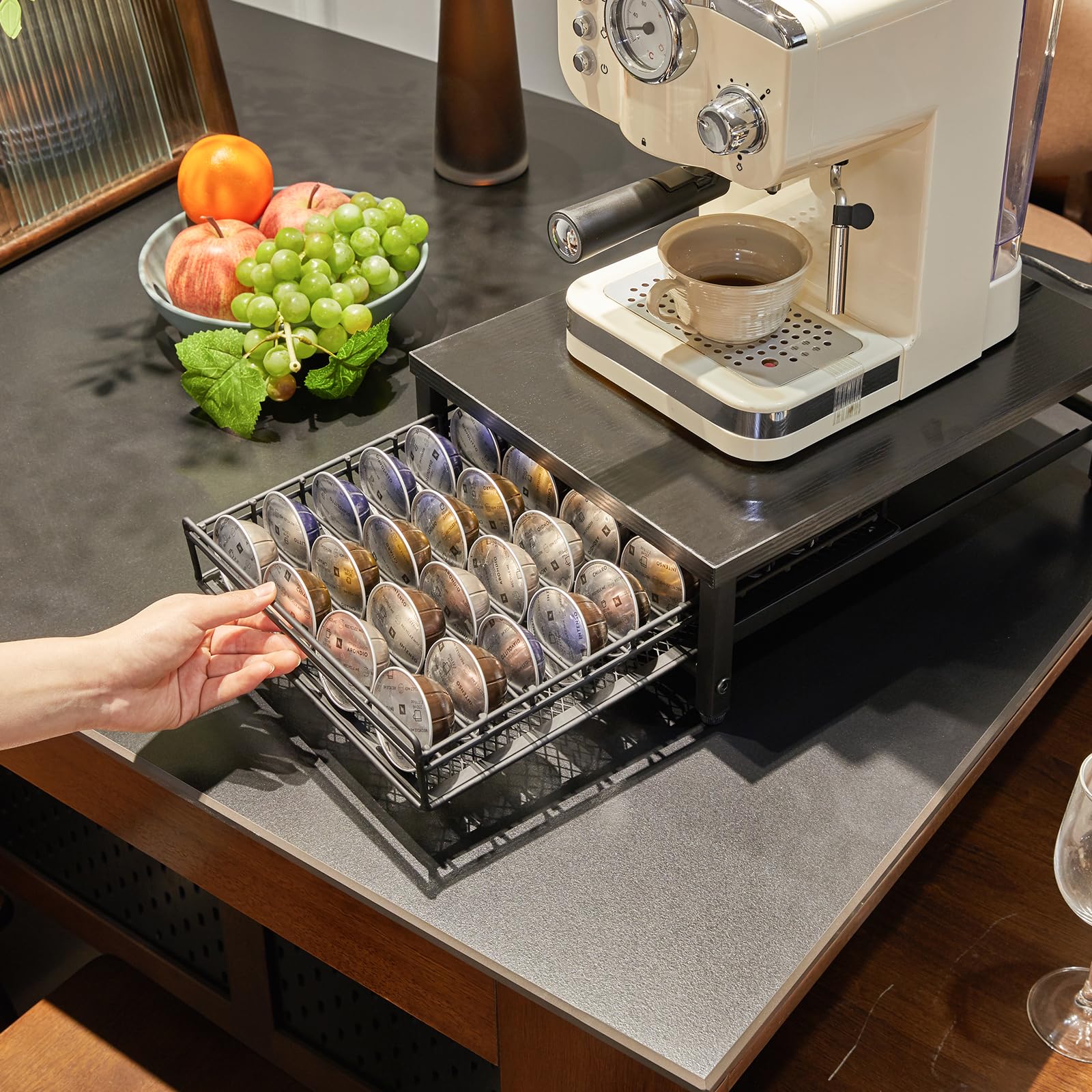 40 Cassetti Per Capsule Di Caffè, Moderno Porta Capsule Per Macchina Da Caffe Con Organizer Per Capsule 88013456