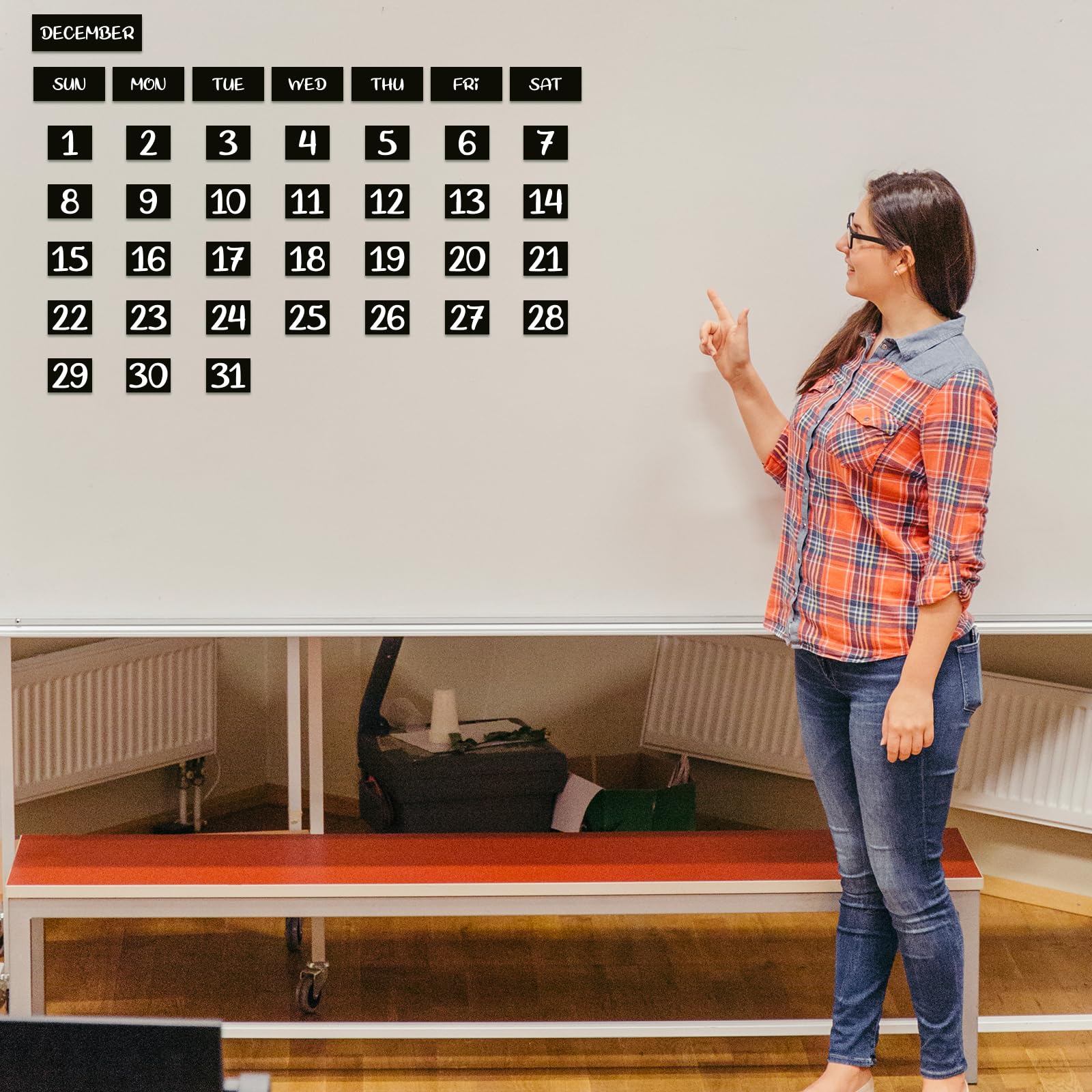 Haiabei 50 Pcs LARGE SIZE Magnetic Days of The Week and Months, Magnetic Calendar for Fridge and Whiteboard - Image 7