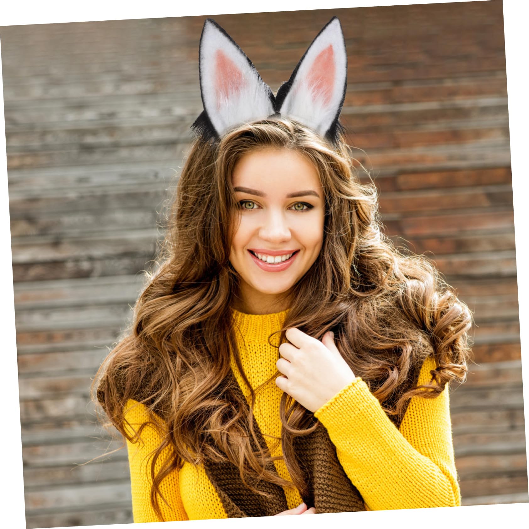 VICASKY 5 Pièces Bandeau Oreilles Lapin Fluffy Accessoire Cosplay Animal Unique et Confortable pour Fête et Usage Quotidien