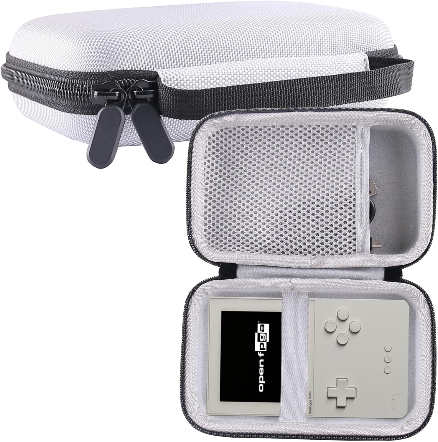 WERJIA Hard Carrying Case Compatible with RG40XX V Handheld Game Console RG 40XXV,Analogue Pocket Handheld Game Console (Case Only) (Grey)