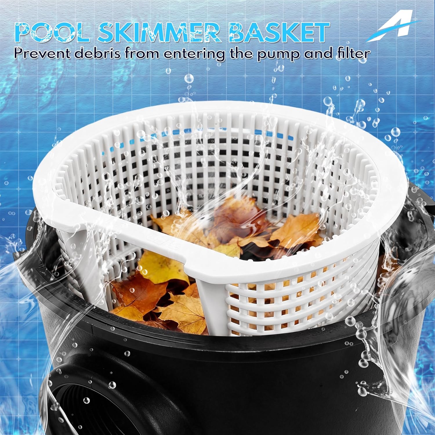 SP1516 Pump Strainer Housing with Lid & Basket, Compatible with Hayward Power-Flo LX & Power-Flo II Series Pool Pumps, Includes Gasket and Drain Plug