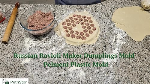 Miniatura 8 de Molde de bolas de masa hervida para ravioles rusos - Molde plástico Pelmeni - Carne de pelmeni siberiano - Máquina para hacer bolas de masa -