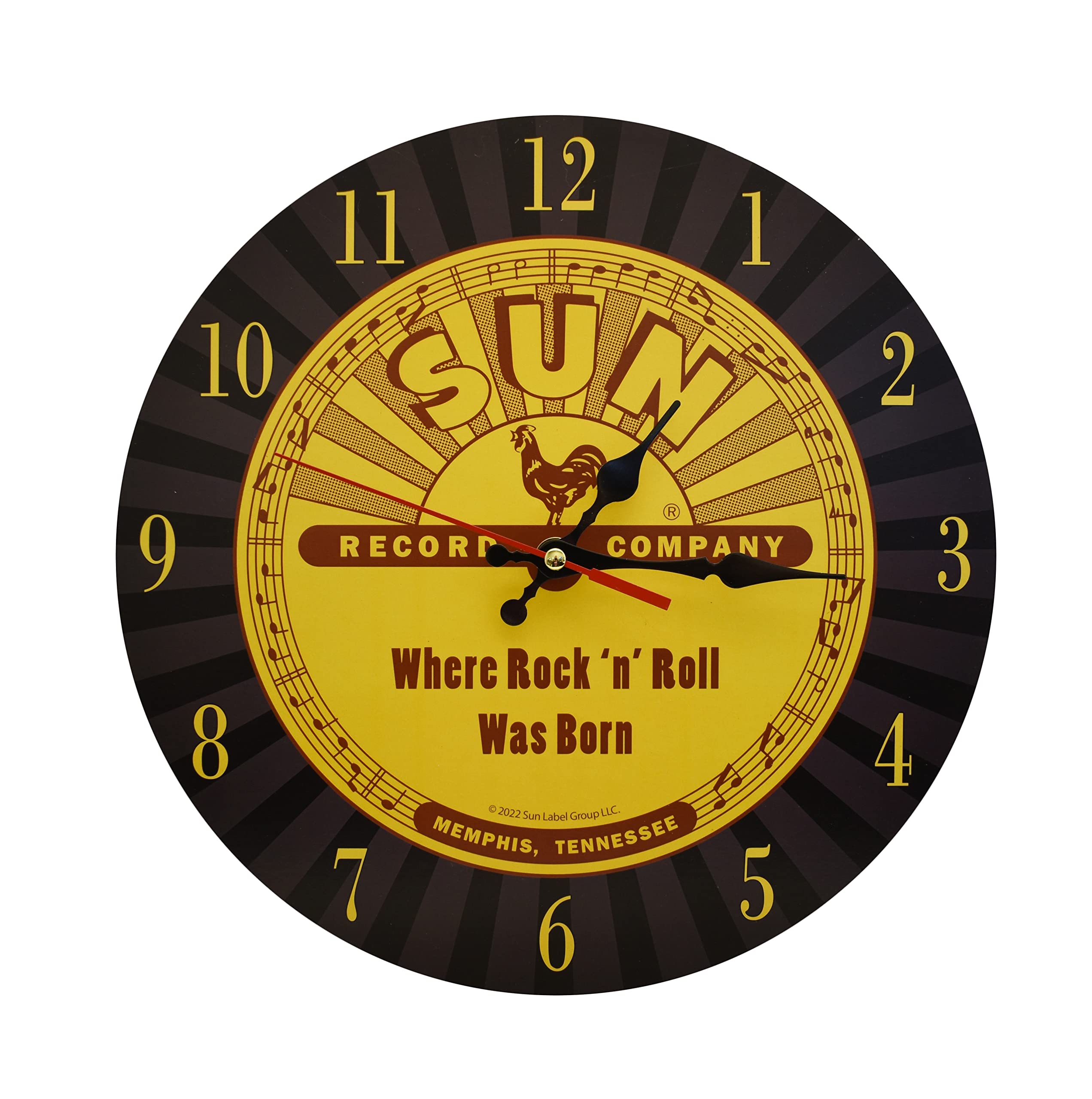 Horloge Sun Records Rock N Roll Born décoration vintage authentique