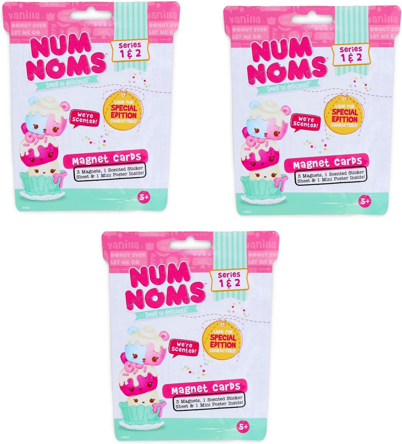 Num Noms Magnet Cards Mystery Series 1 and 2 Blind Bags