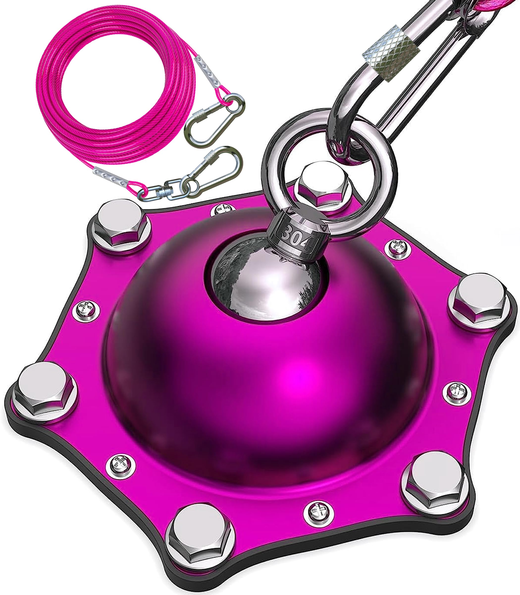 TOPKNOT Dog Tie Out Cable and Stake,(up to 200lbs) 360°Swivel Dog Run- No Tangle,with 15FT Heavy Duty Tie Out Cable for Dogs,Runner for Yard,Ideal for