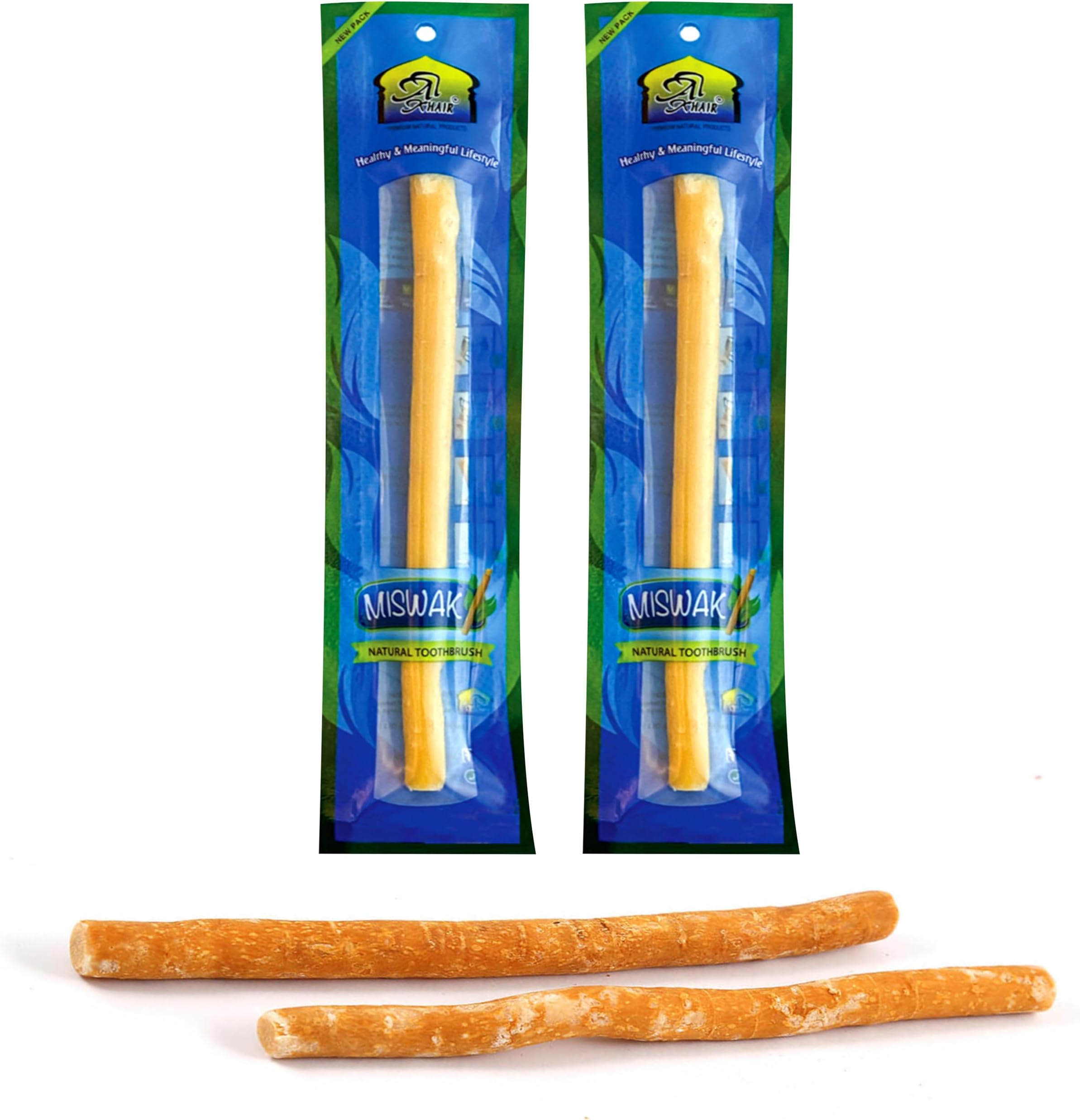 Al Khair Peelu Stick Natural Toothbrush, Sewak Sticks for Teeth Whitening, Organic Natural Sticks for Humans Vacuum Sealed Toothbrushes, for Healthy Gums, Teeth, Fresher Breath (2)
