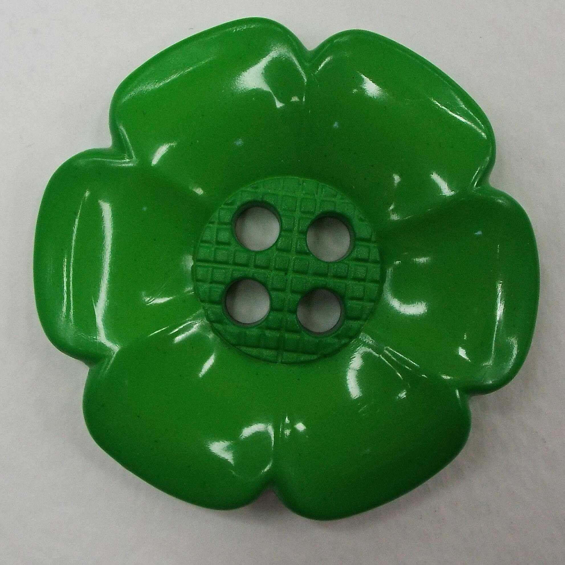 Extra Large Daisy Flower Buttons 60mm Jumbo Big Clown 16 Color Buy 2 4 Or 8 580D, Green, Pack of 2