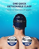 Vista 7 de Aegend - Gafas de natación, paquete de 2 gafas de natación sin filtraciones, para adultos, hombres, mujeres y jóvenes