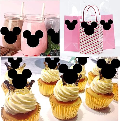 Miniatura 2 de Calcomanías de vinilo de tiza de ratón, calcomanías de cabeza de ratón de 2.97 x 2.5 pulgadas, calcomanías de PVC para cabezas de ratón, paquete de