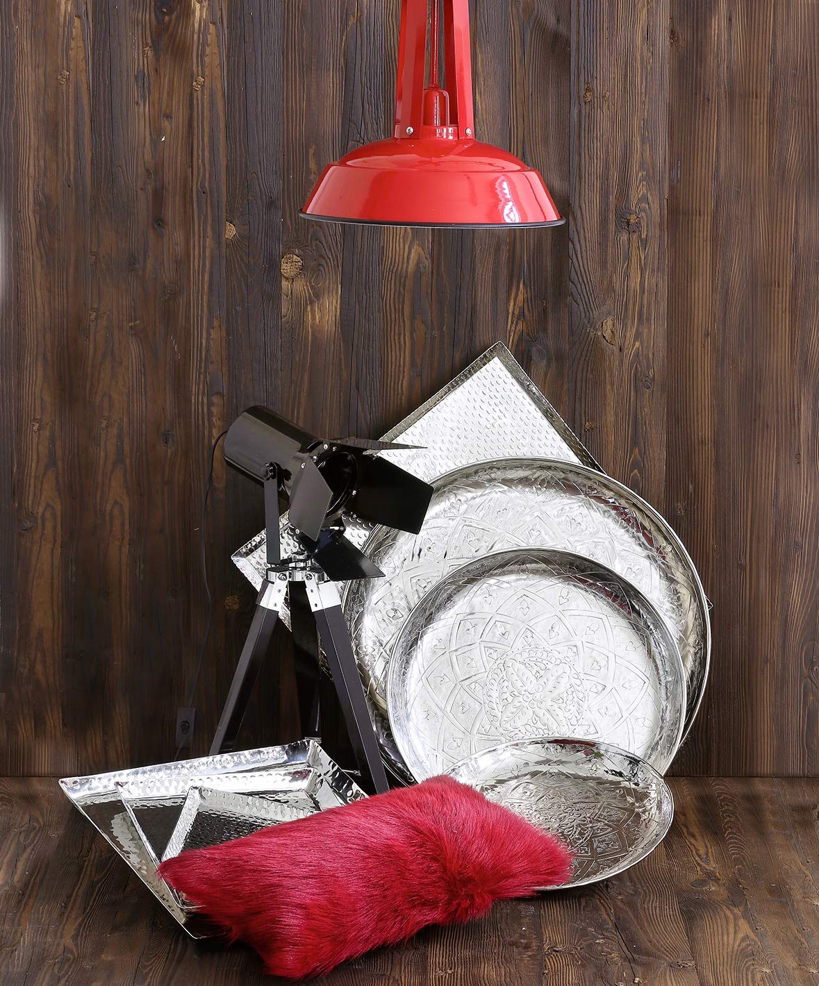 Vassoio Quadrato In Alluminio Martellato - Elegante, Versatile, Perfetto Per Servire O Decorare
