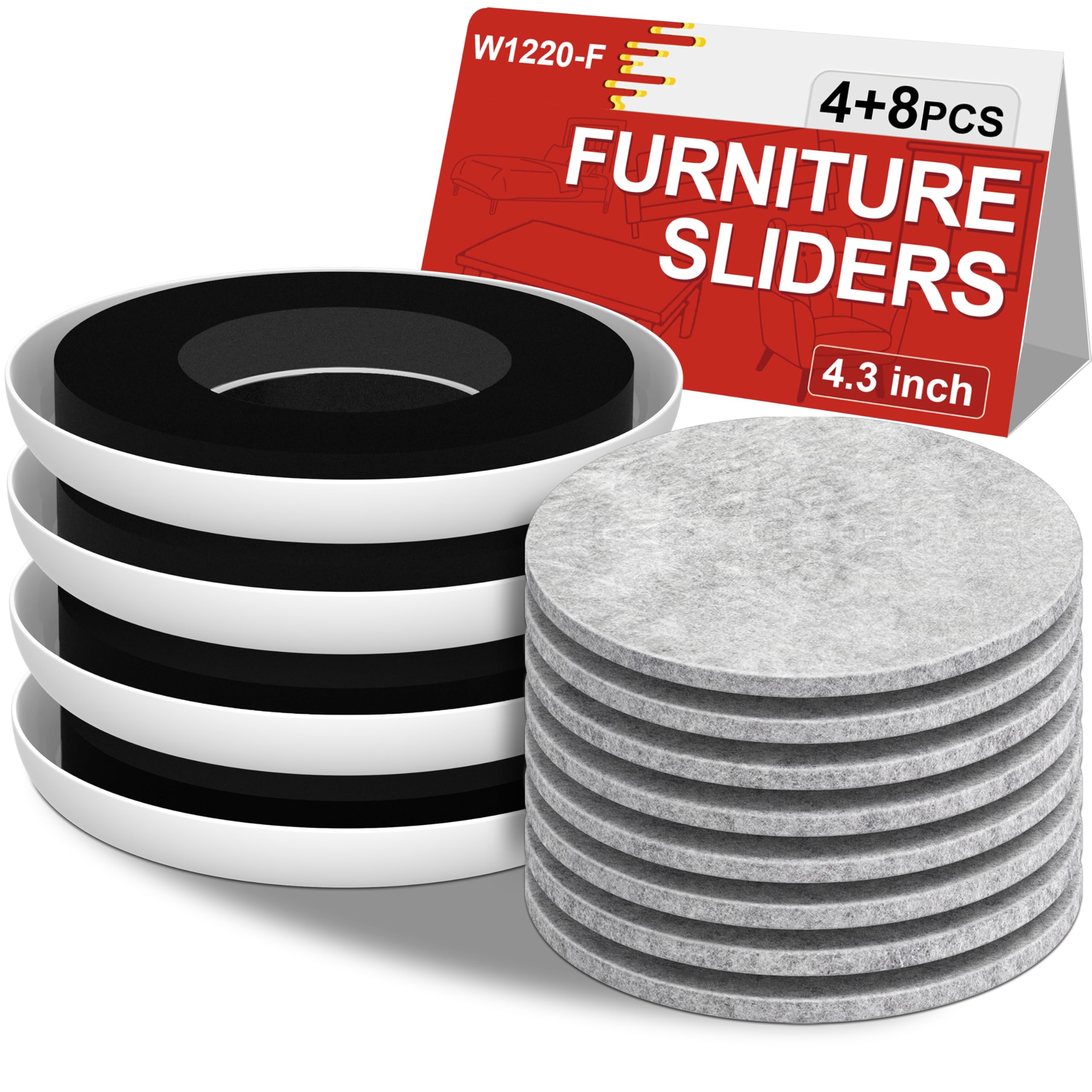 Deslizadores de muebles multisuperficie con fieltros autoadhesivos para proteger suelos