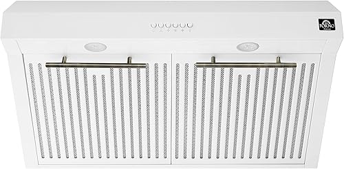 Miniatura 8 de FORNO Bari Espresso Campana extractora de 30 pulgadas debajo del gabinete  Campana extractora de 400 CFM con asas de filtro de latón adicionales