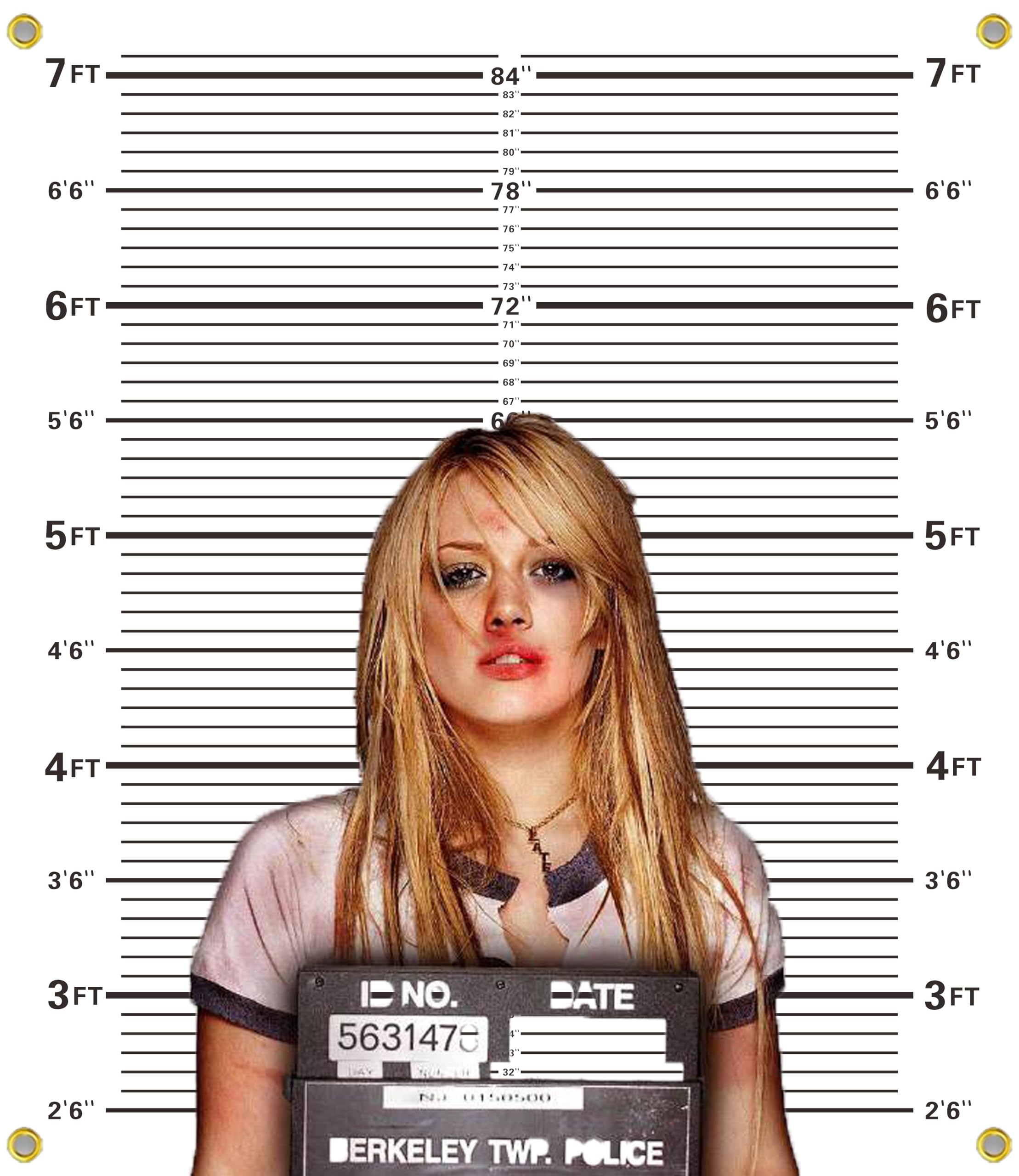 Masxkle Mugshot Photo Backdrop Police Lineup Height Charts Background Bachelorette Party Decorations Accurate Measurements Poster 4.9x4.3ft