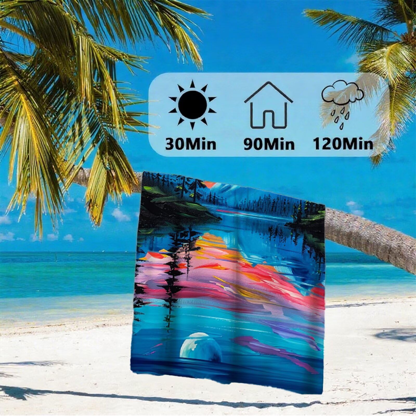 Telo Mare Microfibra 220x100 cm Telo Mare Grande, Asciugamano Palestra Asciugatura Rapida, Stuoia Campeggio Anti-Sabbia, Morbido, Assorbente, con Borsa Portaoggetti, Accessori Campeggio, Regalo Y2-640