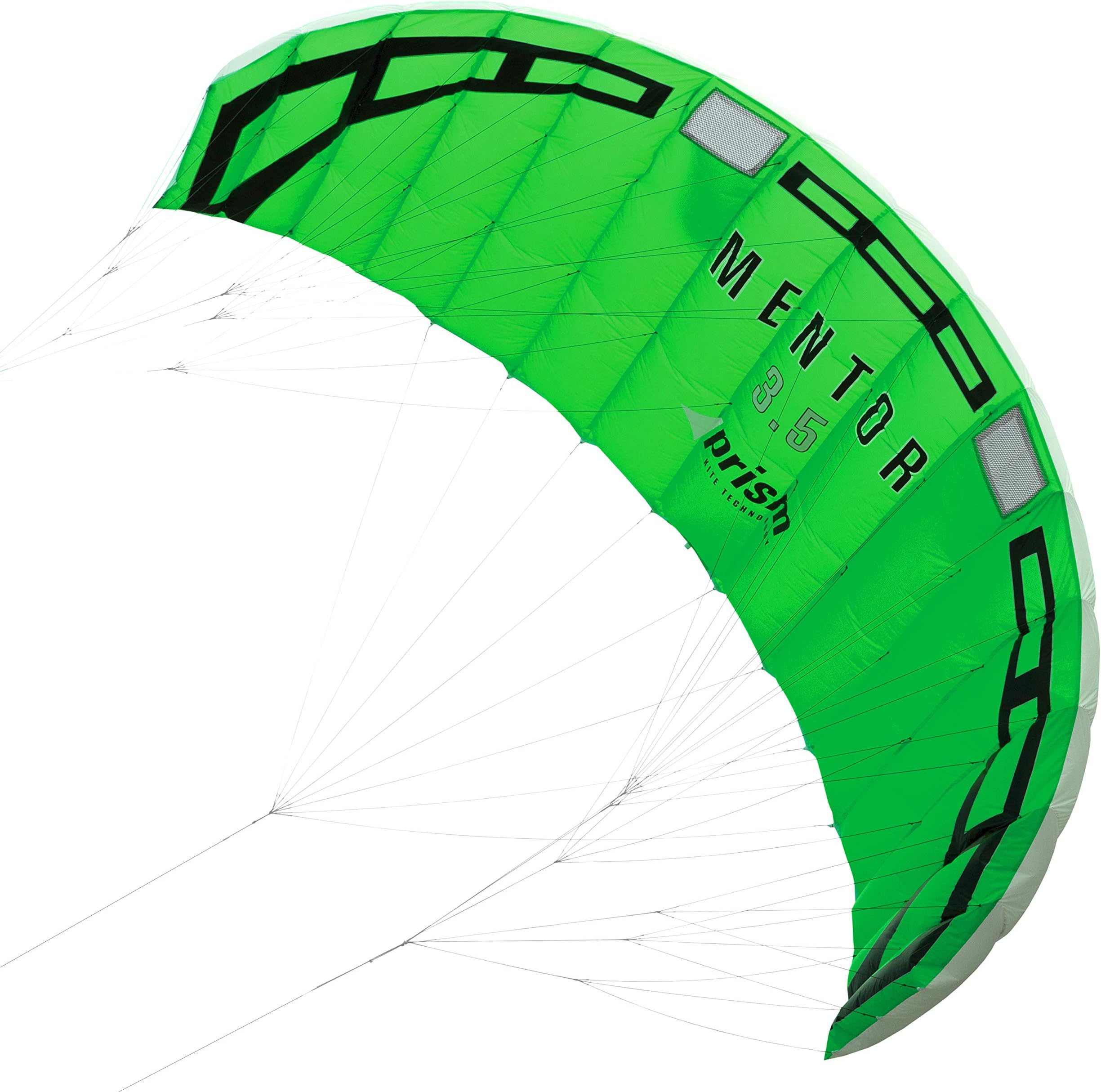 Prism Mentor 3.5m Water-relaunchable Three-line Power Kite Ready to Fly with Control bar, Ground Stake and Quick Release Safety Leash