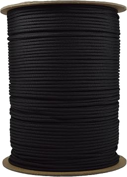 BORED? PARACORD! Paracord 1000 ft. Spool - Black