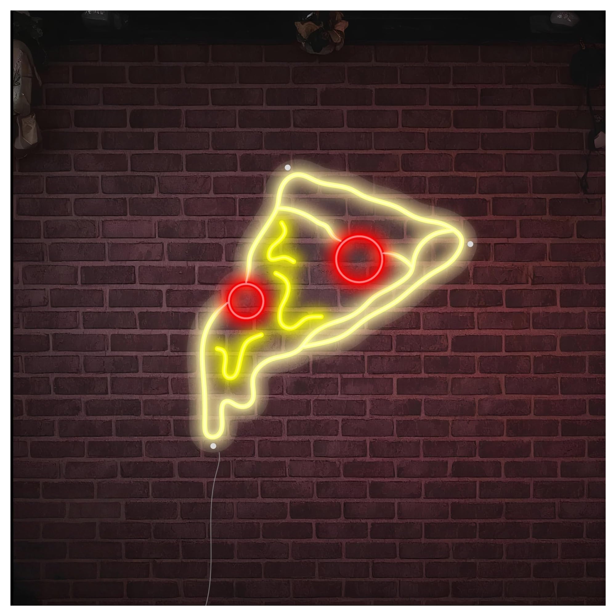Sign Lamp Pizza Neon Sign, Suitable For Restaurant Decor With Dimmable 40cm