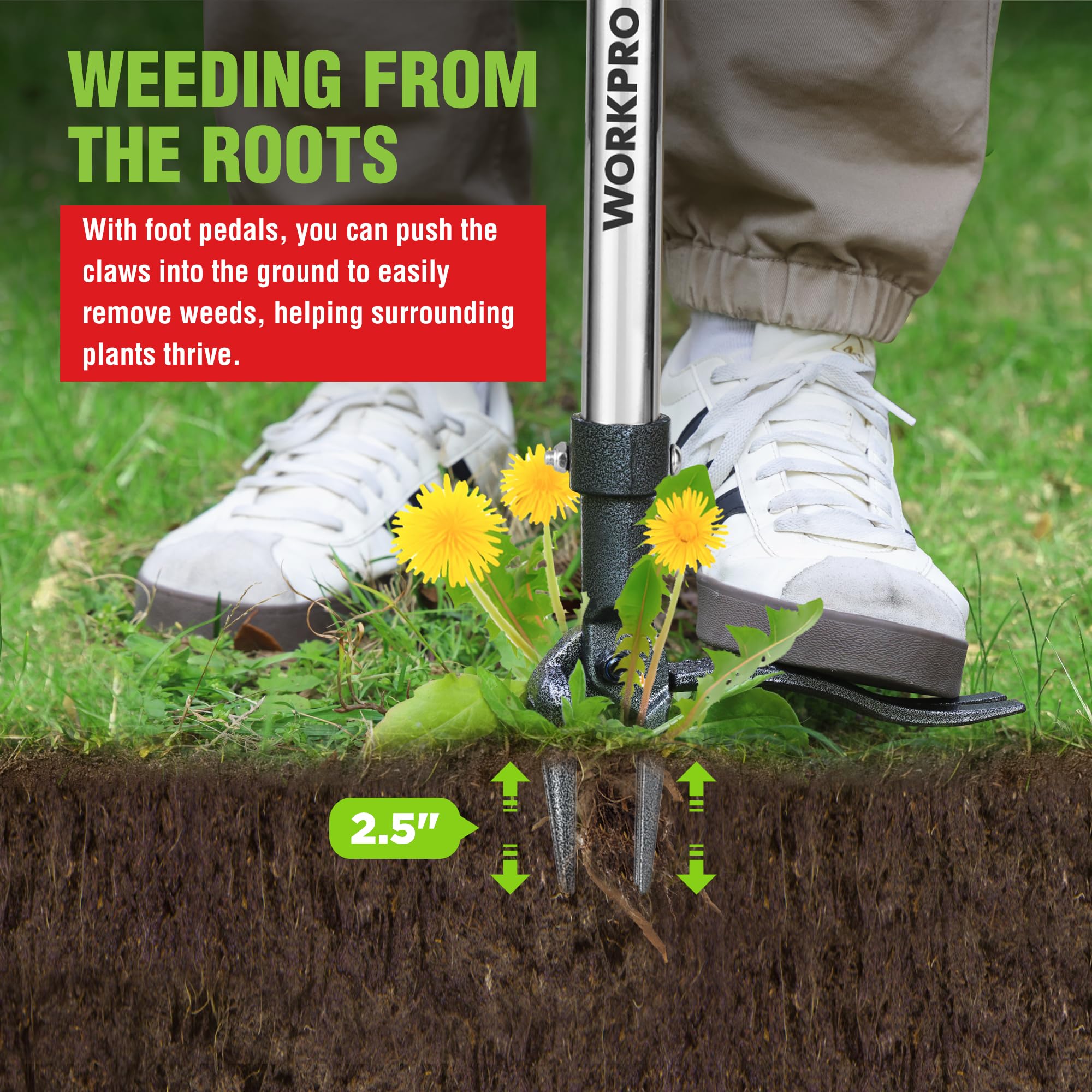 WORKPRO Weed Puller - Effortless Weed Removal -8