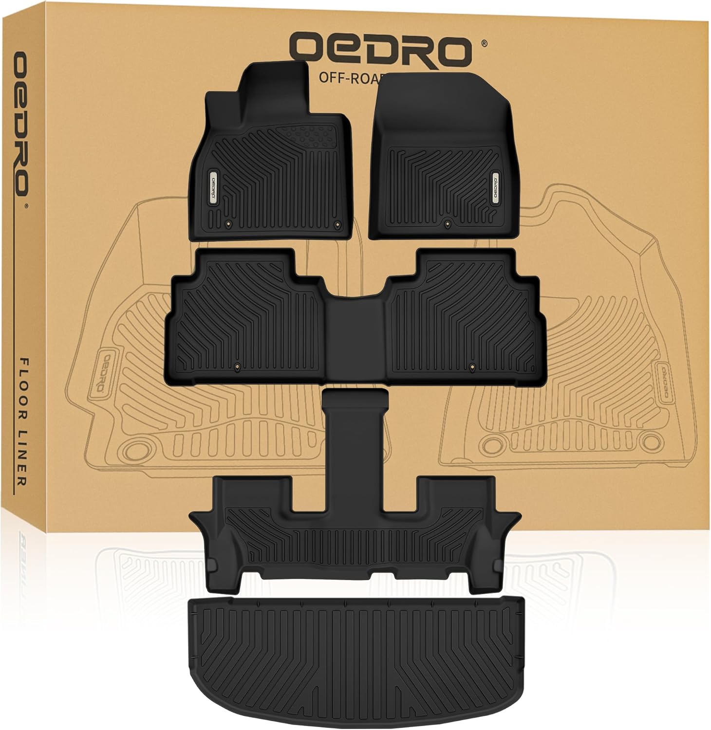OEDRO Floor Mats Full Set for Kia Telluride