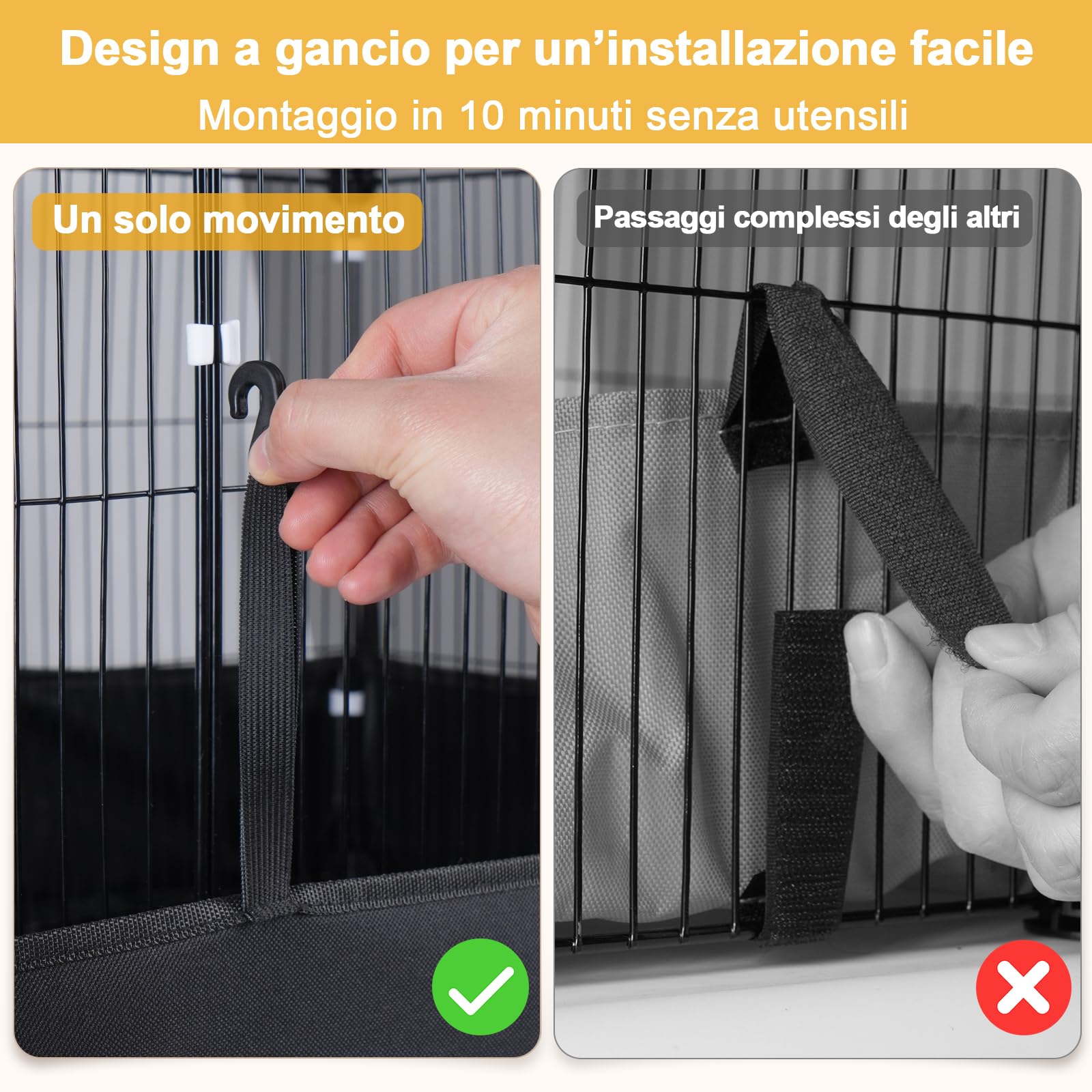 Gabbia per Conigli Aystkniet, 122 cm x 60 cm x 40 cm Recinto per Porcellini D’India con Copertura Superiore e Fondo Impermeabile, Spazio per Piccoli Animali Come Criceti, Tartarughe, Ricci