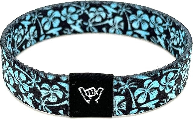 Hang Loose Bands - Coastal Surfer Beach Bracelet for Men, Women & Teens - Comfy Summer - Boho Reversible Wristband- Malibu Blue| Extra Small 5.5" length for petites & kids