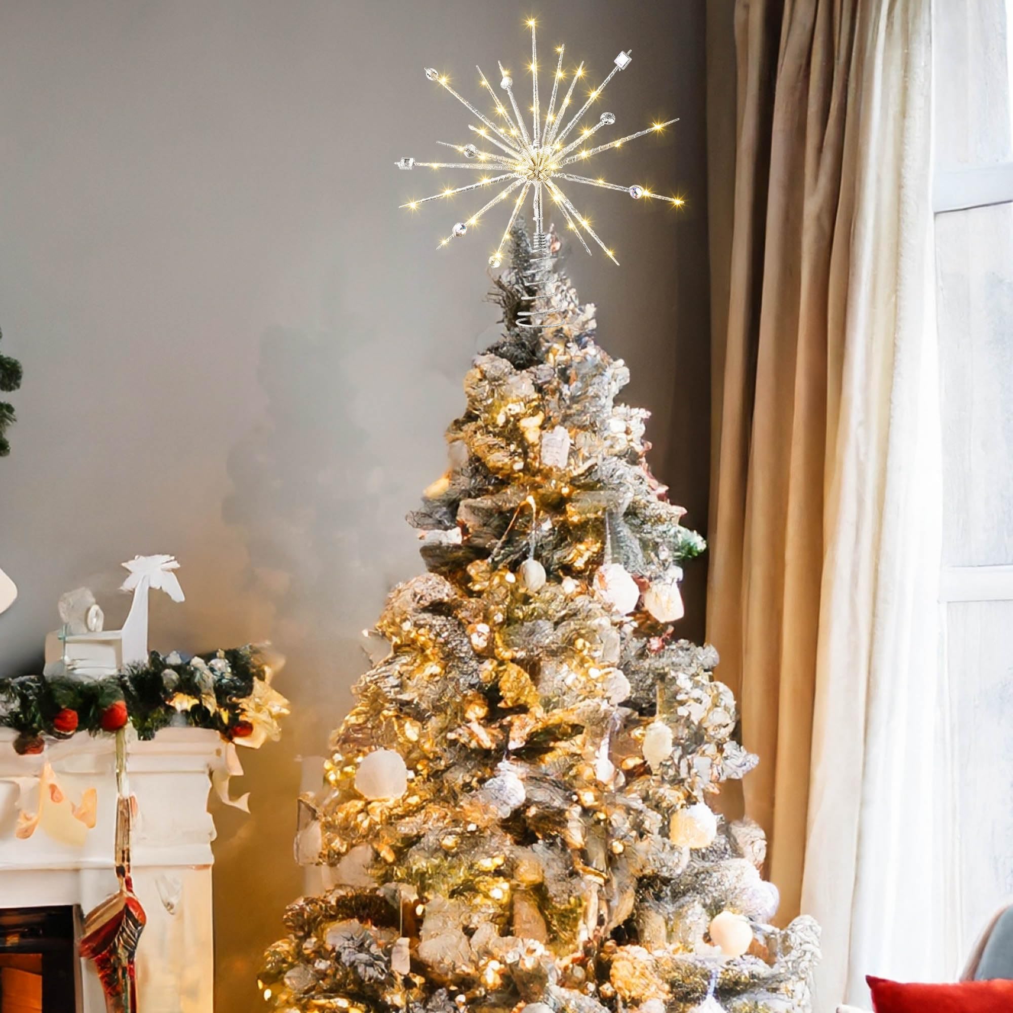 Amazon.com: Christmas Tree Topper 15 inch Battery Operated Mid