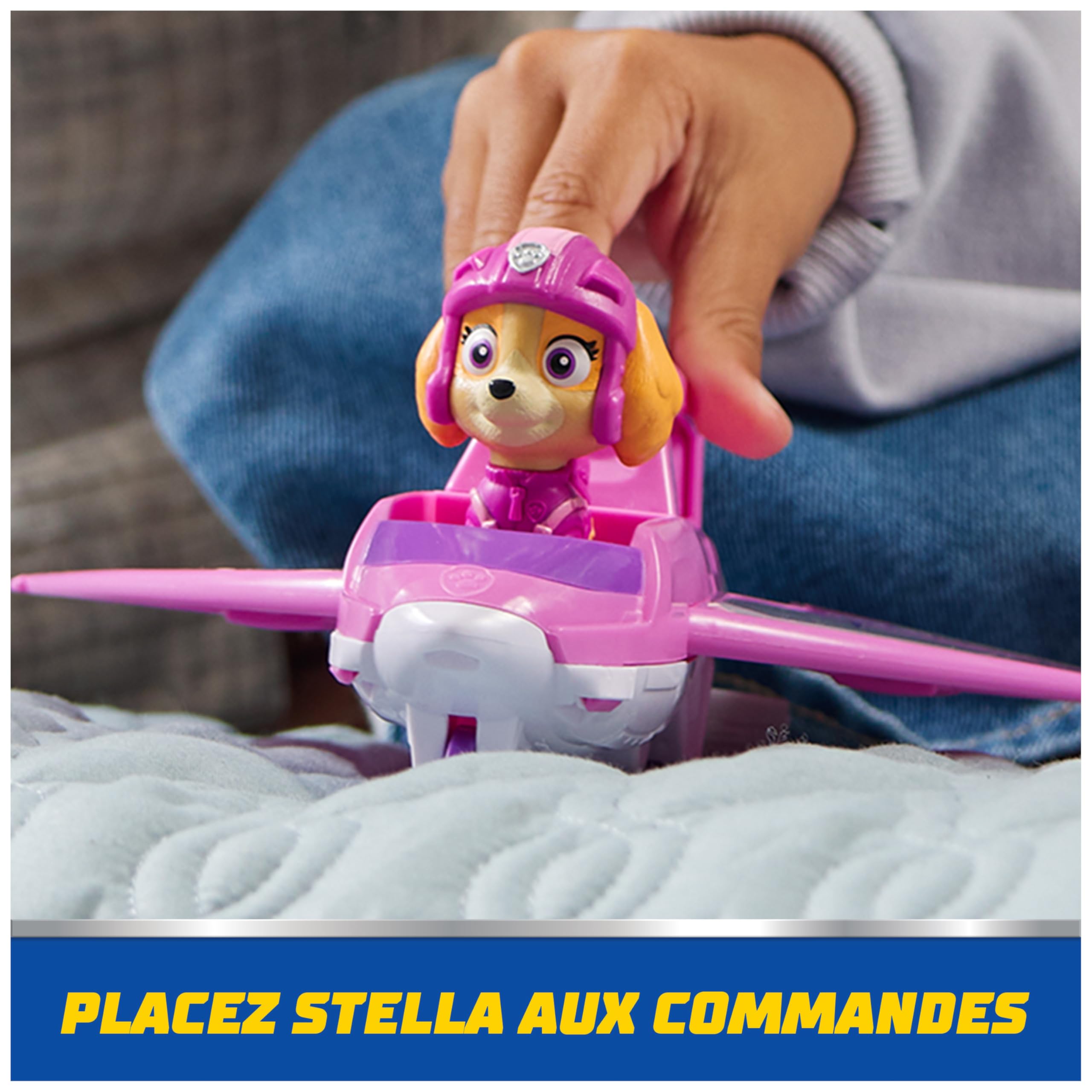  Paw Patrol - Pat Patrouille - Véhicule Figurine Stella Air Rescue - Voiture Figurine À Collectionner - Projectiles Mission Voltige - Pat Patrouille Véhicule - Voiture Enfant - Jouet Enfant 3 Ans Et + in use