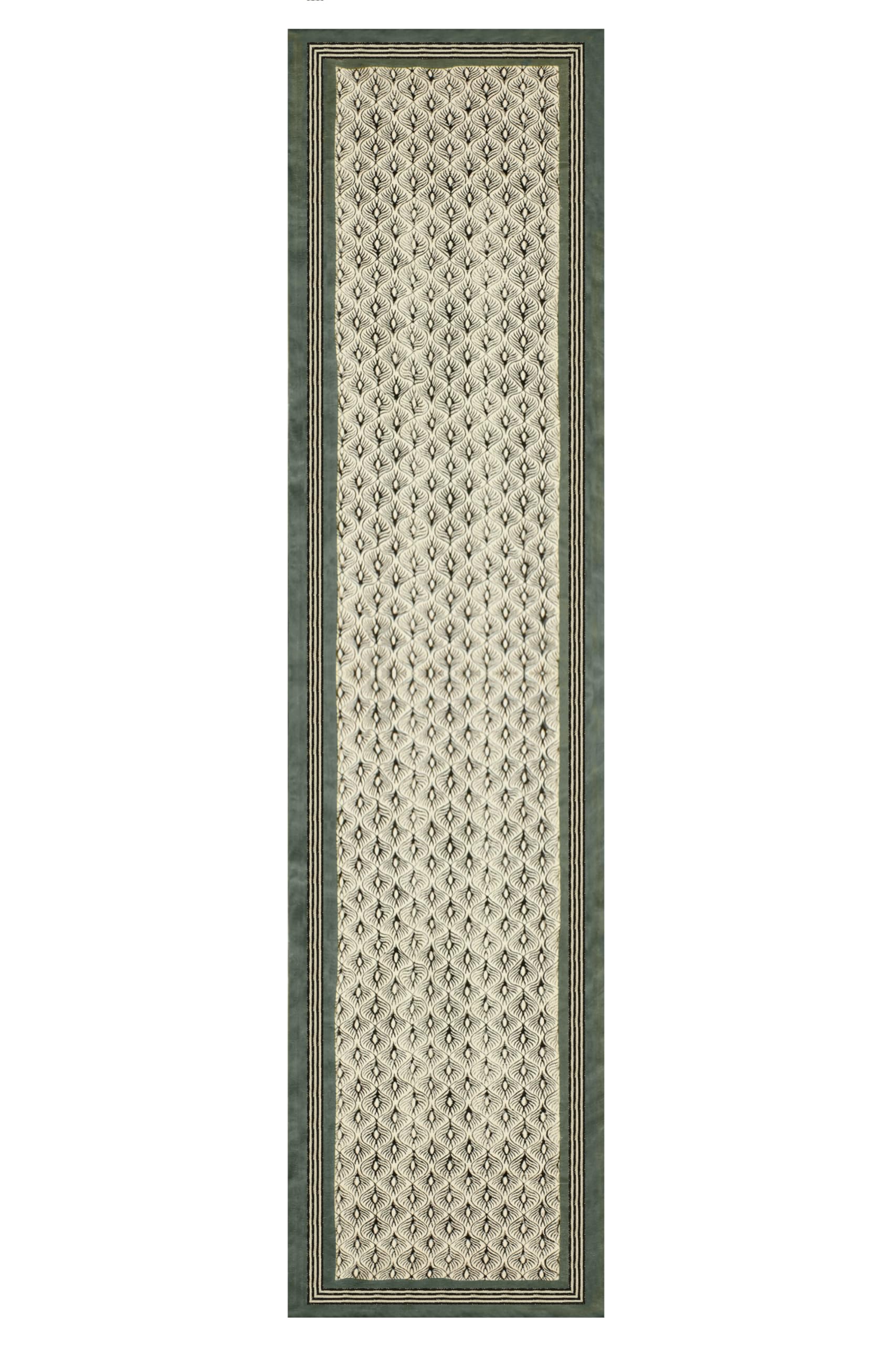 Tapis kilim lavable vert et noir : fini les sols tachés