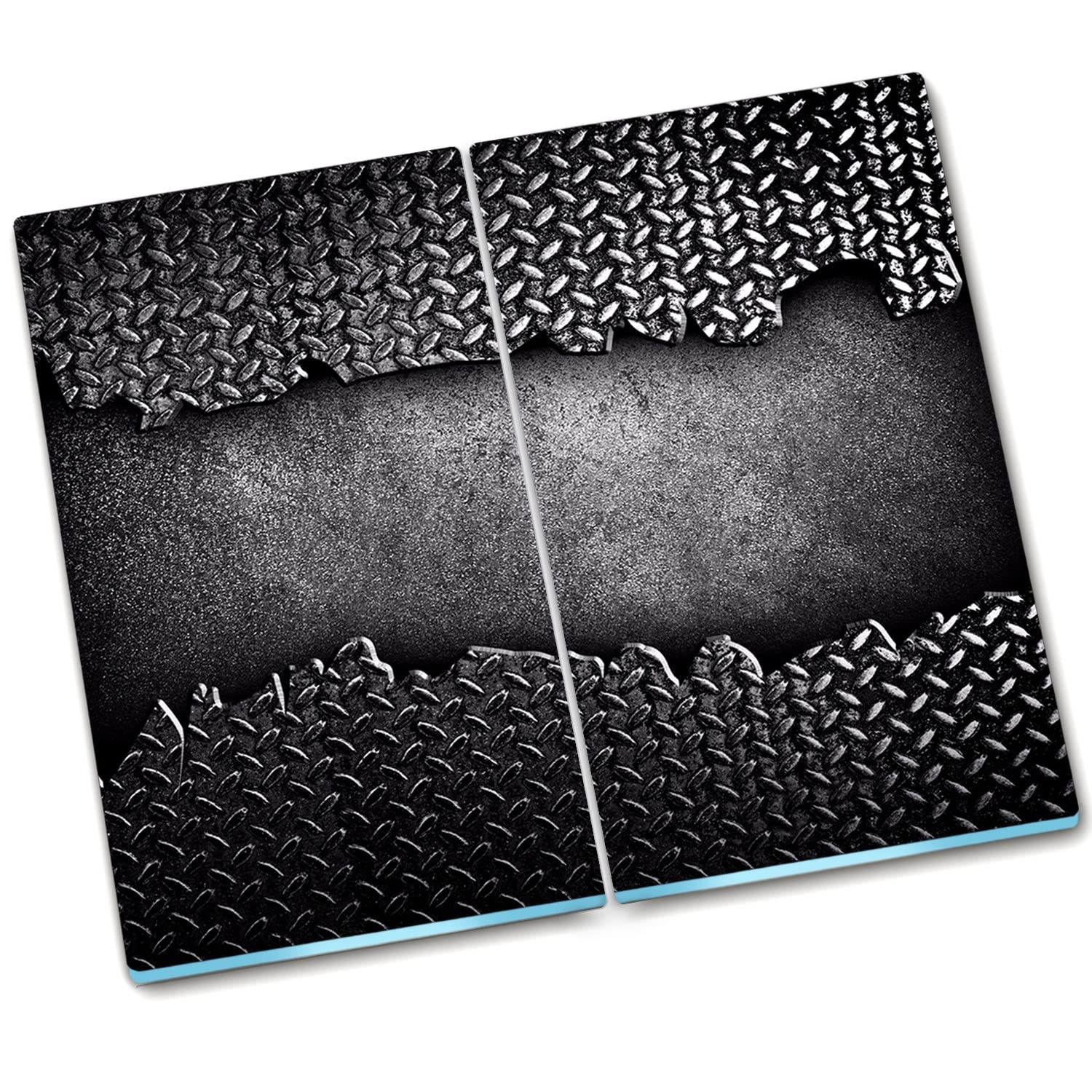 Plaque de protection de poêle Décormat en acier noir contre les éclaboussures