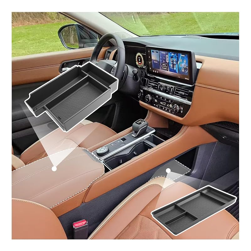 Organizador de Console Central e Bandeja Inferior SXCY para Nissan Pathfinder 2022–2026, Kit com 2 peças