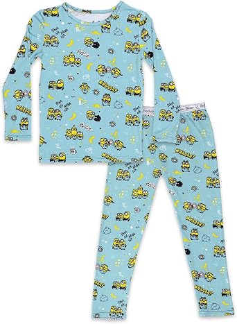 Bellabu Bear Minions Rayon from Bamboo Two-Piece Pajamas for Boys & Girls