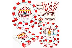 120 Pcs Ultimate Carnival Theme Party Supplies