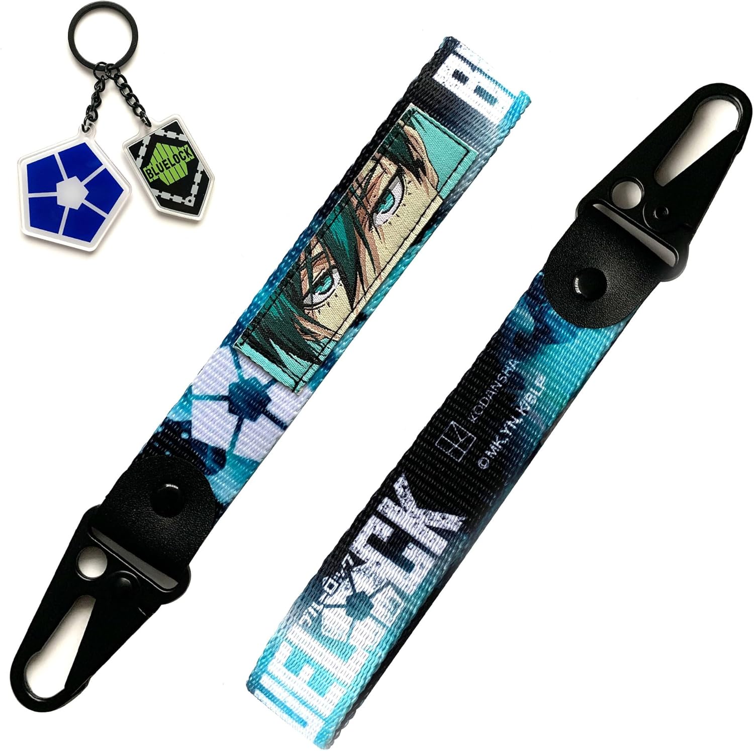 Otaku Lamps Blue Lock - Rin Itoshi Keystrap and Keychain Bundle