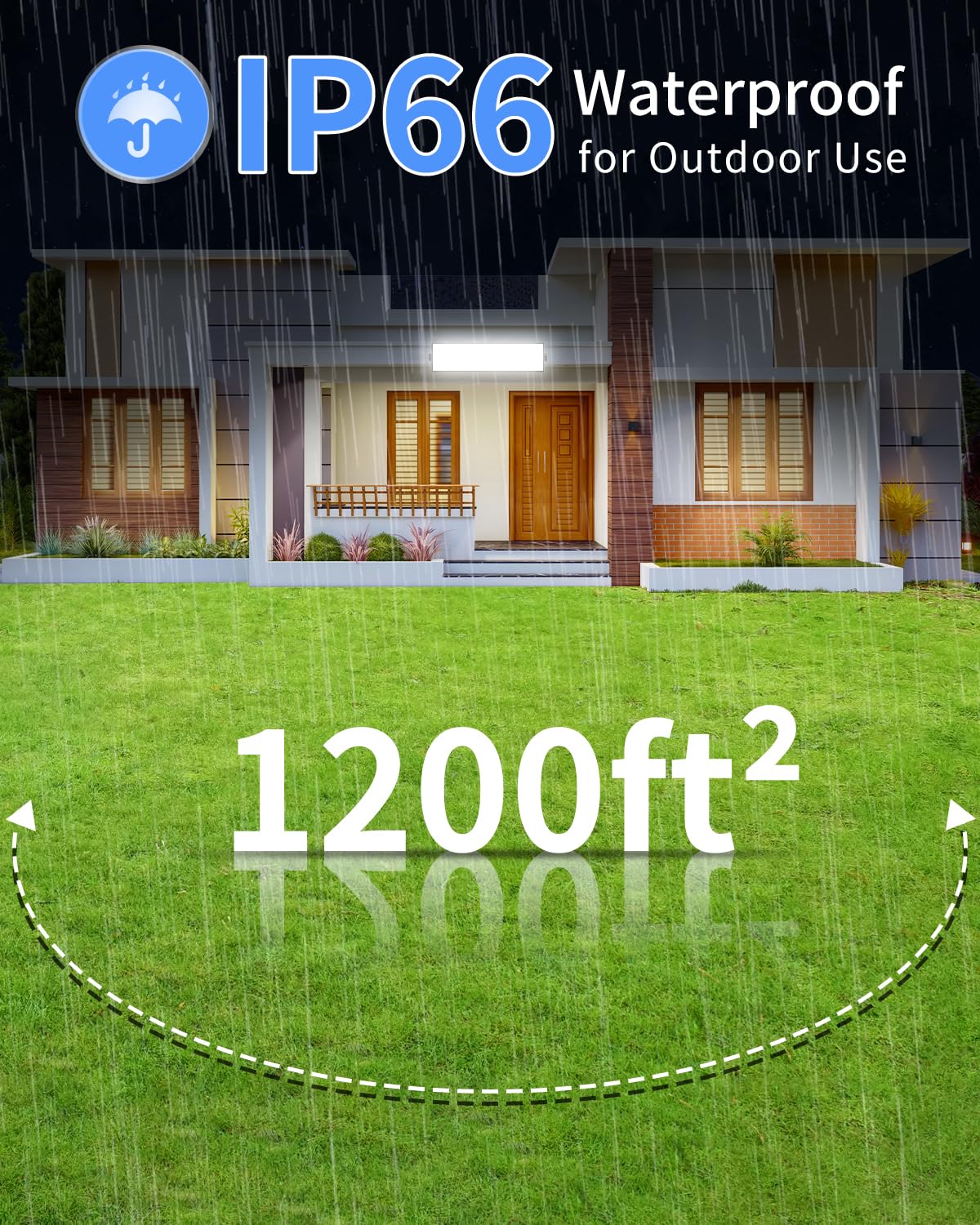 2 Pack LED Shop Light 100W 11000LM Ultra Brighter Plug in Garage Light with On Off Switch 6FT — view 3