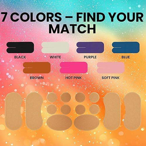 Miniatura 2 de 22 parches de protección solar  Tiras UV de algodón en 7 colores para nariz, cara y cuerpo, protección al aire libre despegar y pegar (06 rosa