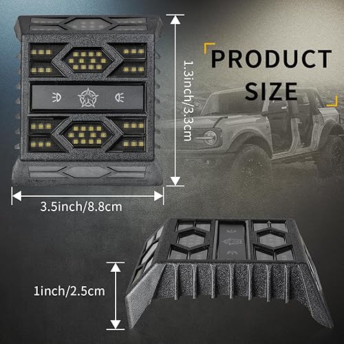 Miniatura 7 de Luces de techo LED traseras compatibles con Ford Bronco 2021 2022 2023 2024 4 luces de lectura de 4 puertas, accesorios de decoración interior con