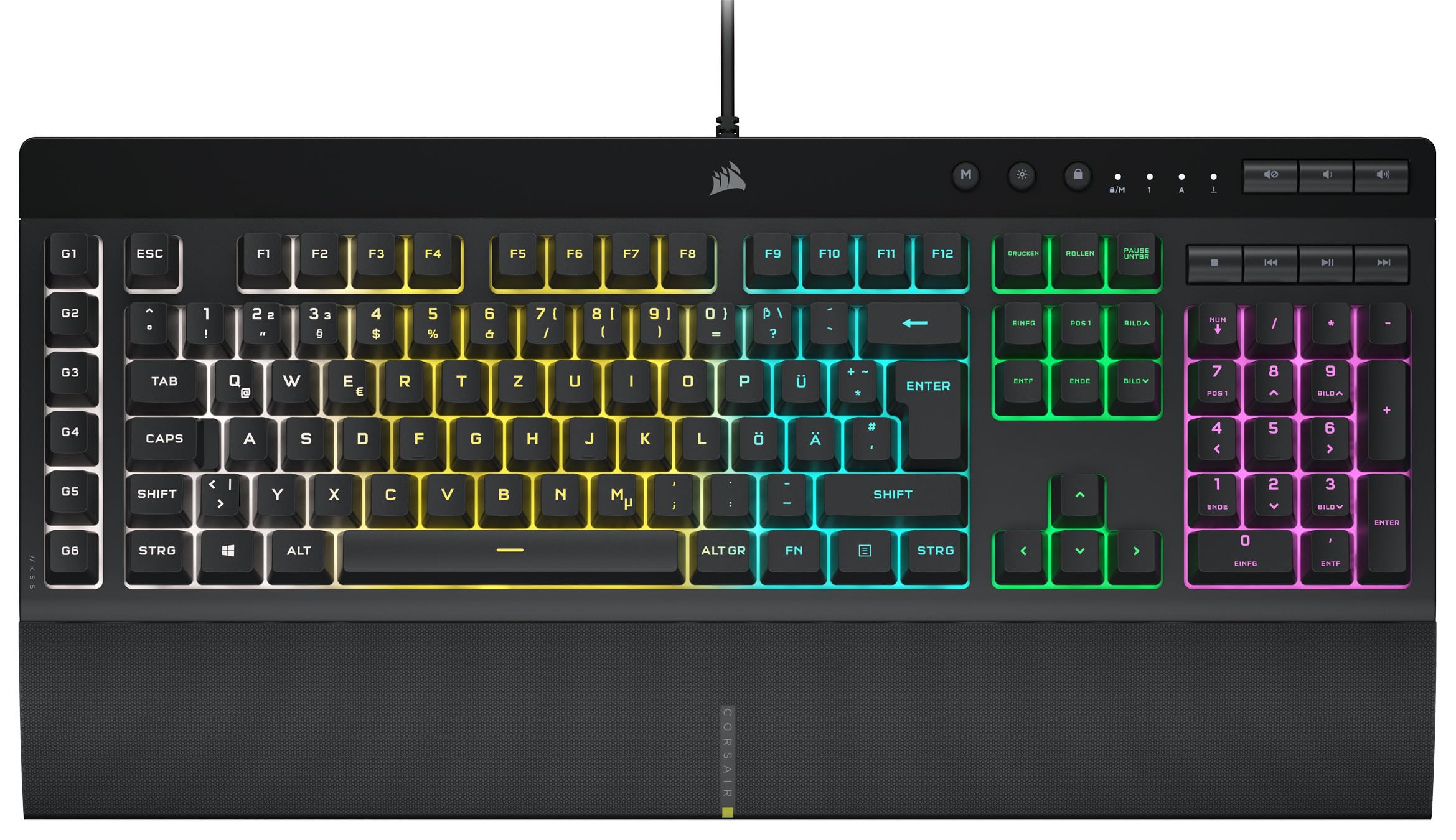 CORSAIR K55 RGB PRO Kabelgebundene Membrantastatur - IP42 staub- ...
