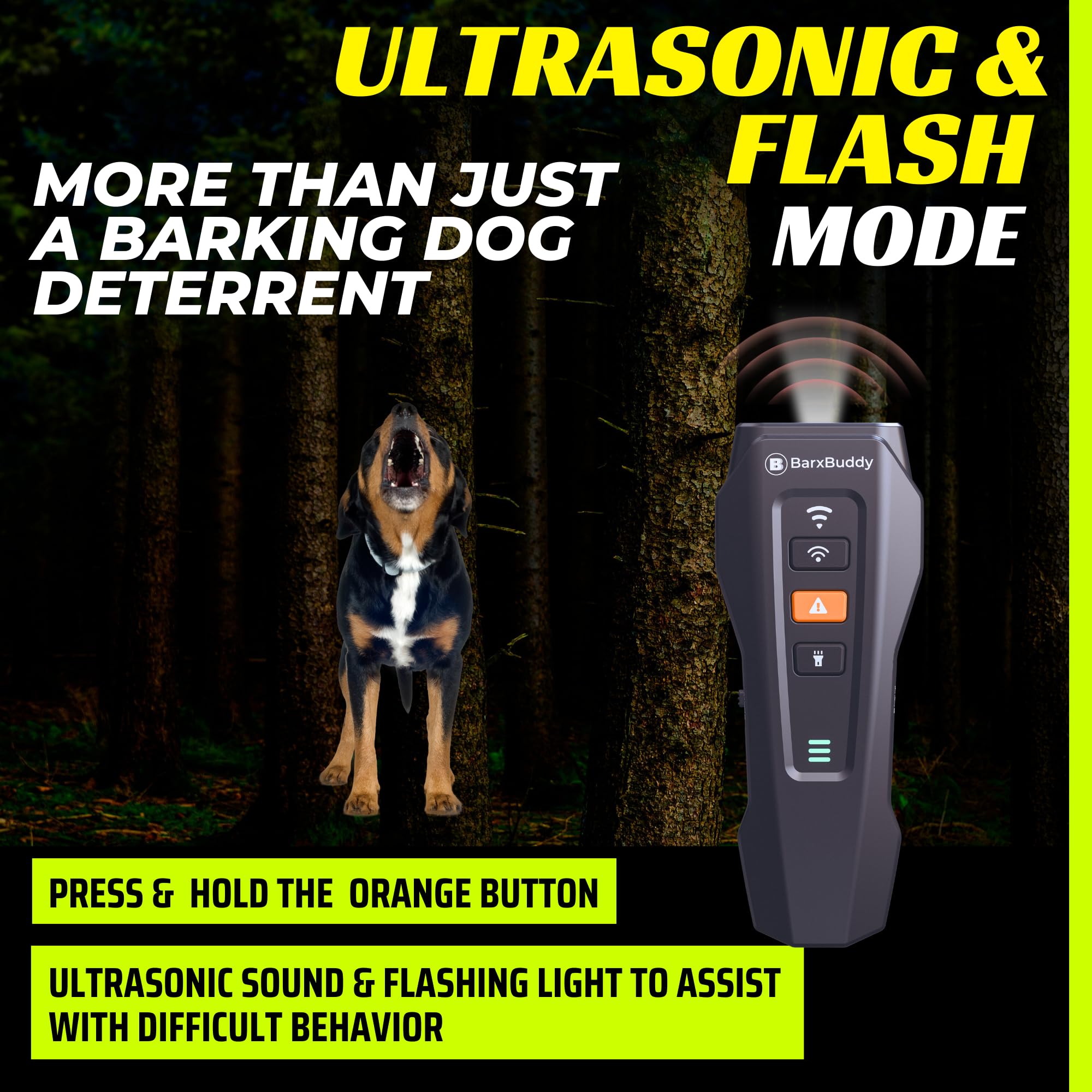 BarxBuddy Dispositivos disuasorios de ladridos de perro de 2ª generación, ultrasónicos de largo alcance, alternativa al collar de ladridos, adiestramiento de perros para interiores y exteriores