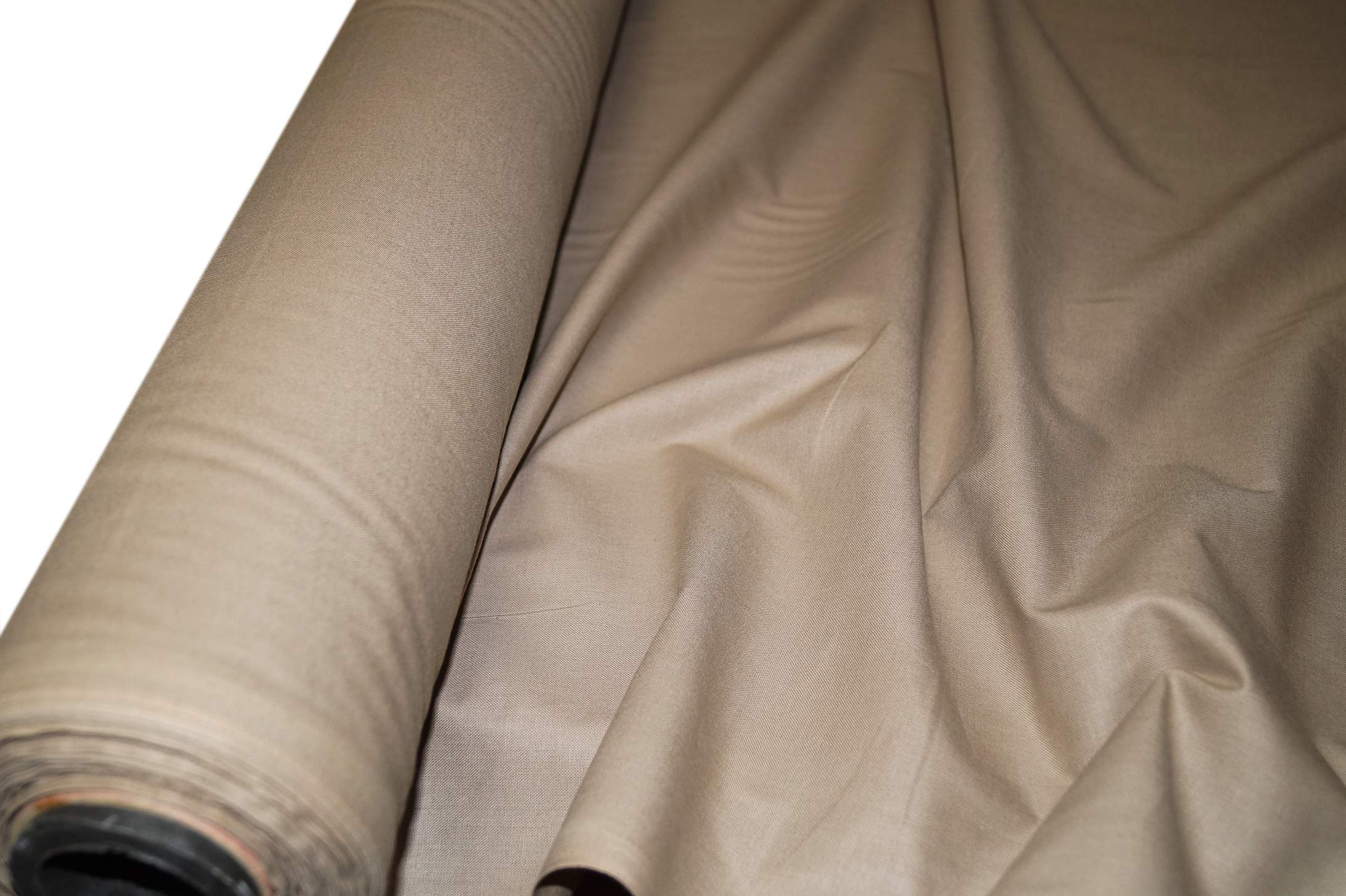 TheFabricTrade Taupe 100% Cotton Plain Fabric PER METRE / *****