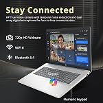 HP 17.3" HD+ Touchscreen Laptop, Intel Ultra 7 255U, 64GB RAM, 5TB Storage (4TB SSD+1TB Docking Station Set), ‎Intel Graphics, Numeric Keypad, 720p HD Camera, Copilot, Wi-Fi 6, Win 11 Pro, Blue