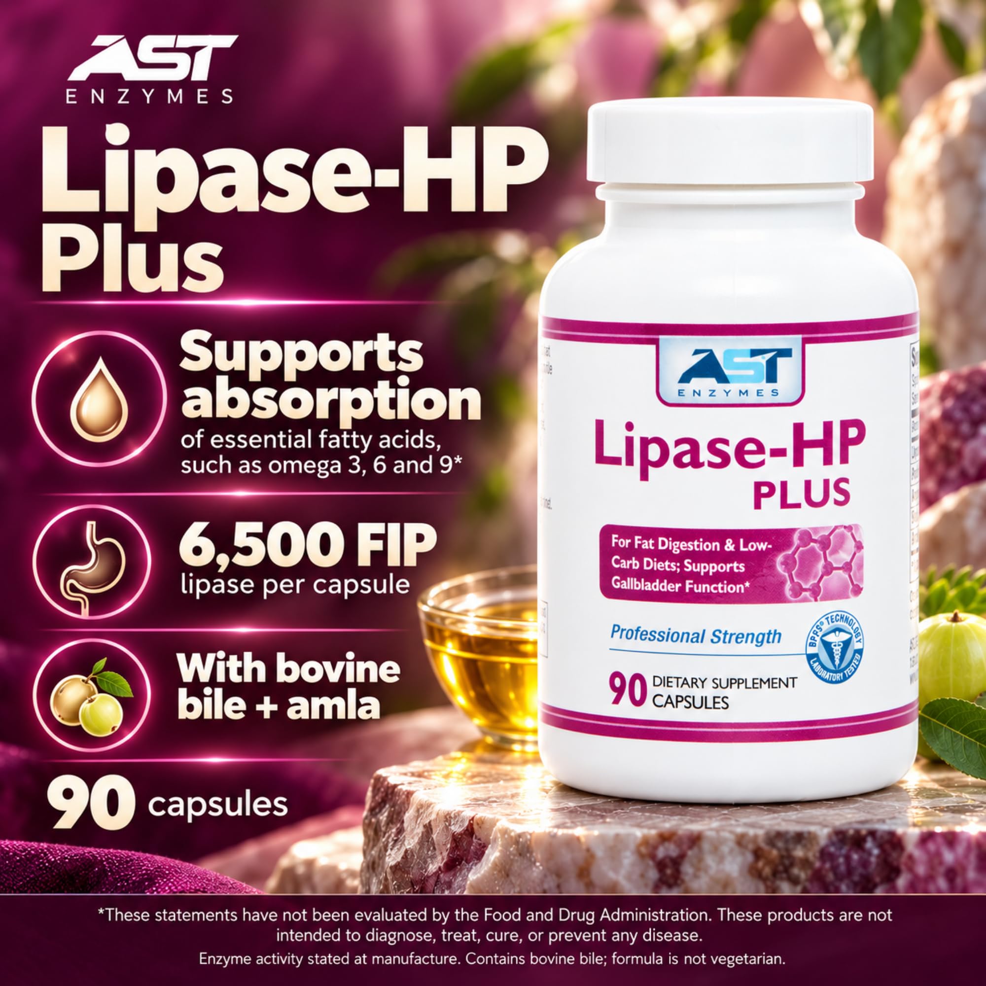 AST Enzymes Lipase-HP Plus Digestive Enzymes, 90 Capsules — Amazon image 2